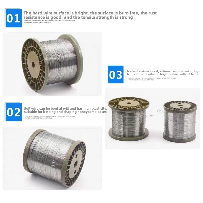 Stainless Wire Ss316 - 100m/롤 0.1mm 0.2mm 0.3mm 0.4mm 0.5mm