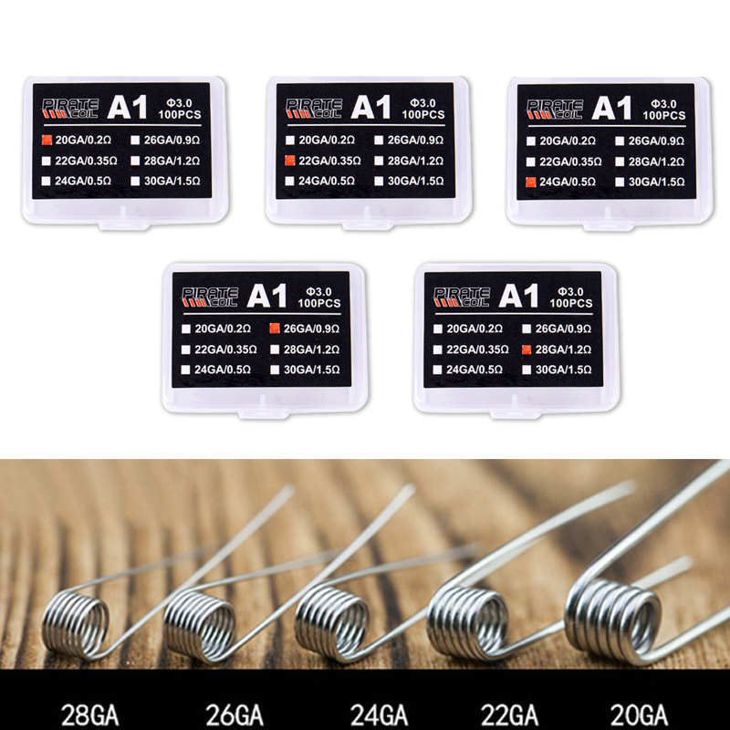 Coil Building Kit - 100개/박스 고품질 A1 코일 와이어 히팅