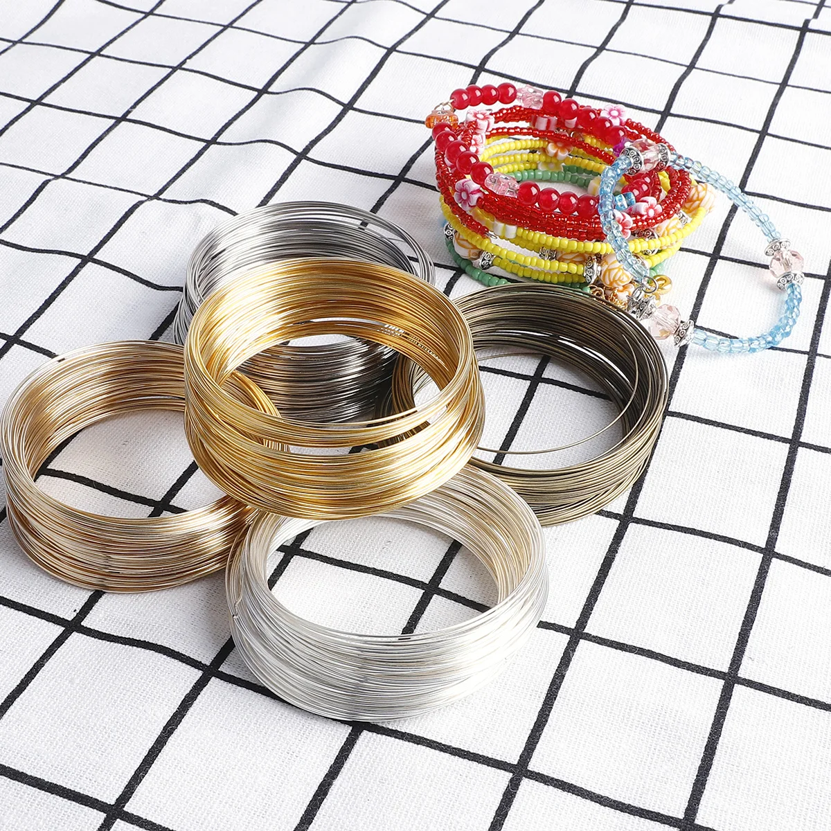100 루프 0.6mm 메모리 와이어 팔찌 반지 스테인 - Coil Building Kit 리뷰 및 가격