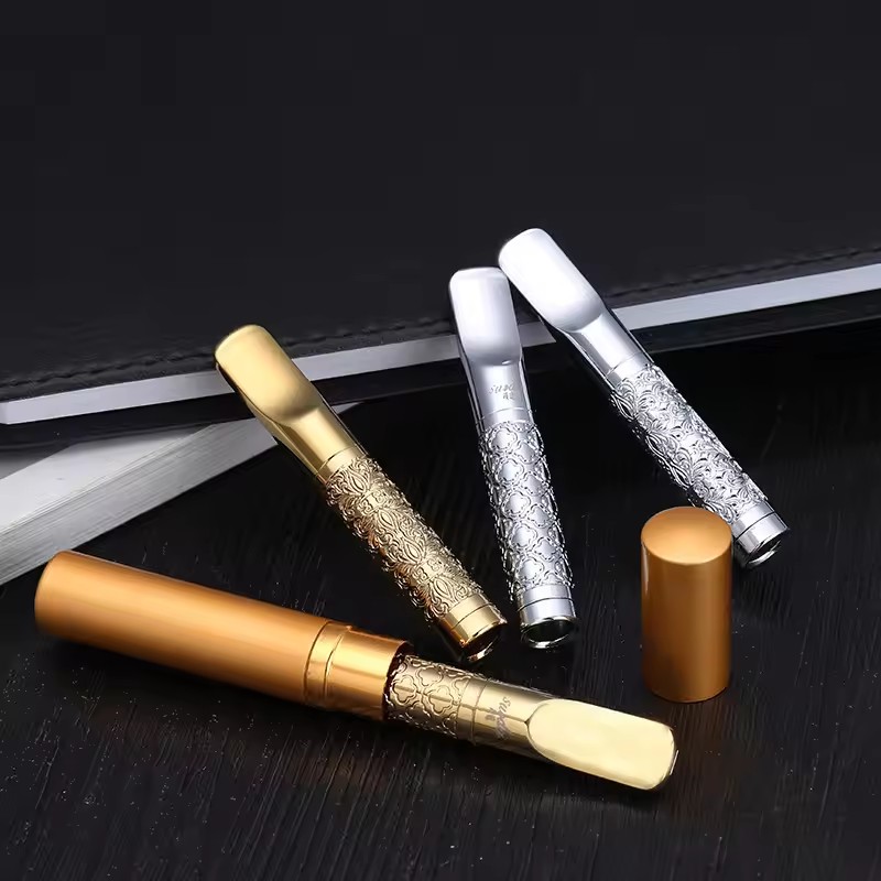 합금 범용 사이즈 담배 마우스피스 금은 각인 휴대용 흡 - Smoking & Vaping Accessories 리뷰 및 가격